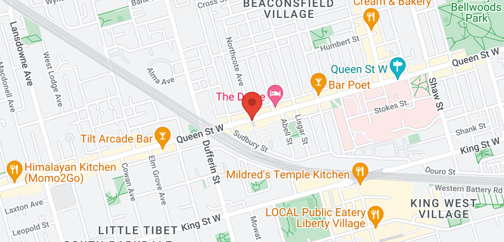 map of #716 -1169 QUEEN ST W